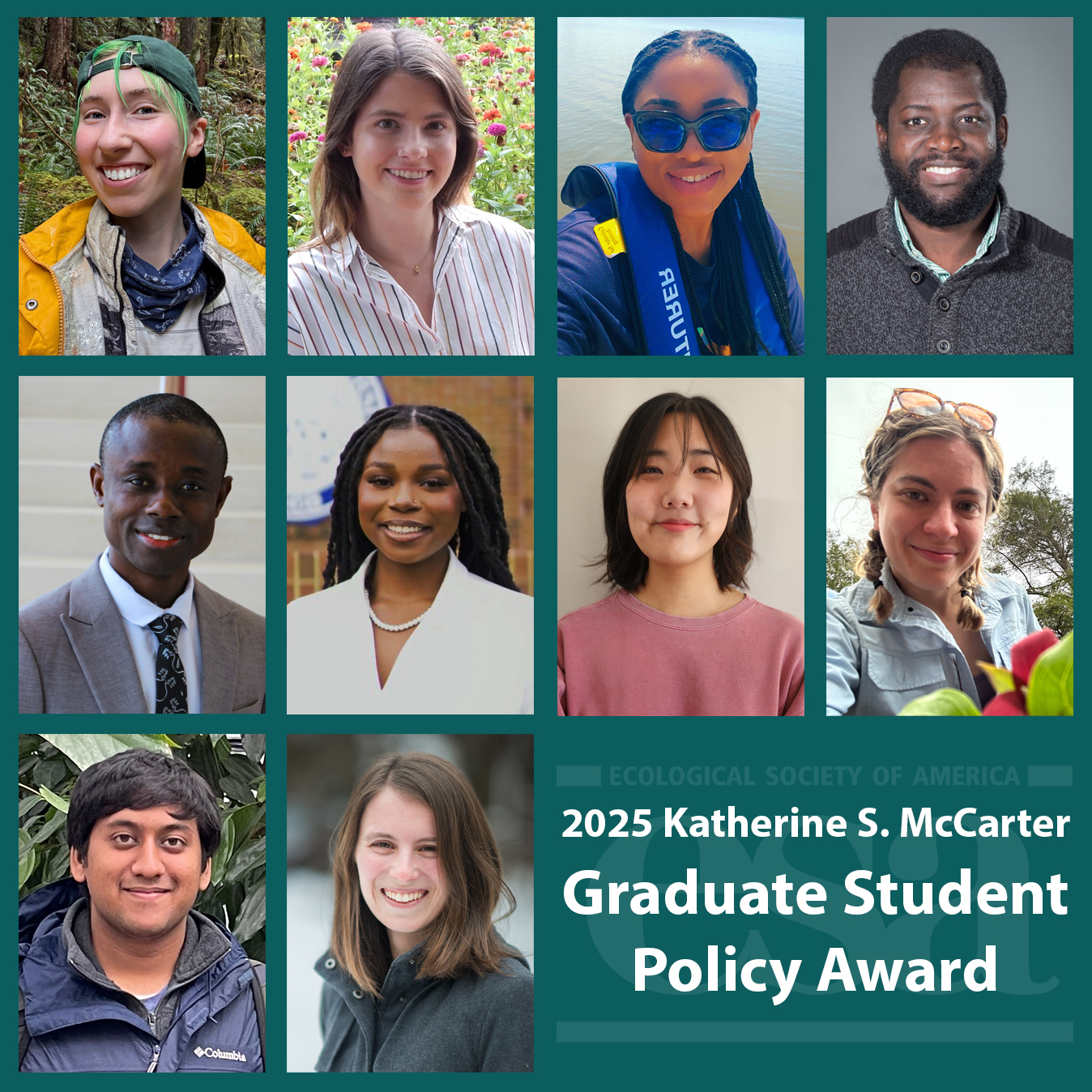 ESA 2025 Graduate Student Policy Award